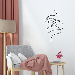 Wallity Glycon Accesorio decorativo de pared de metal Negro